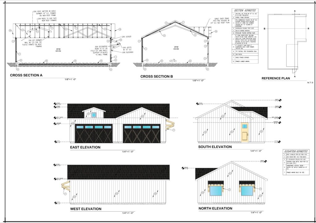 Dett. Garage Detailed Elevations